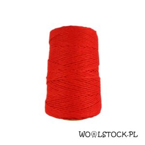 sznurek bawelniany czerwony 3mm