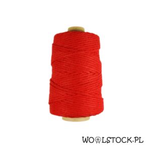 sznurek bawelniany czerwony 5mm